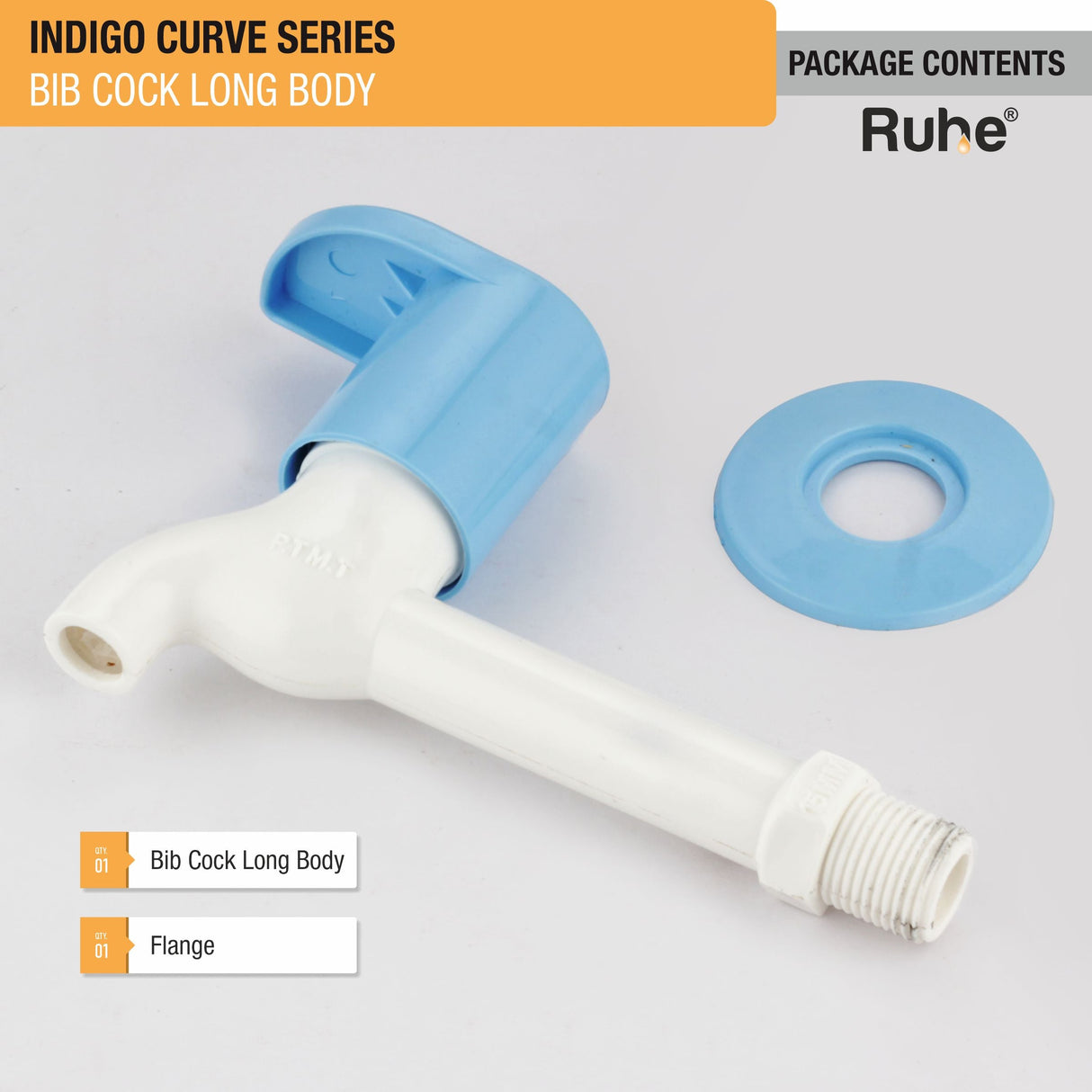 Indigo Curve Bib Tap Long Body PTMT Faucet - by Ruhe®