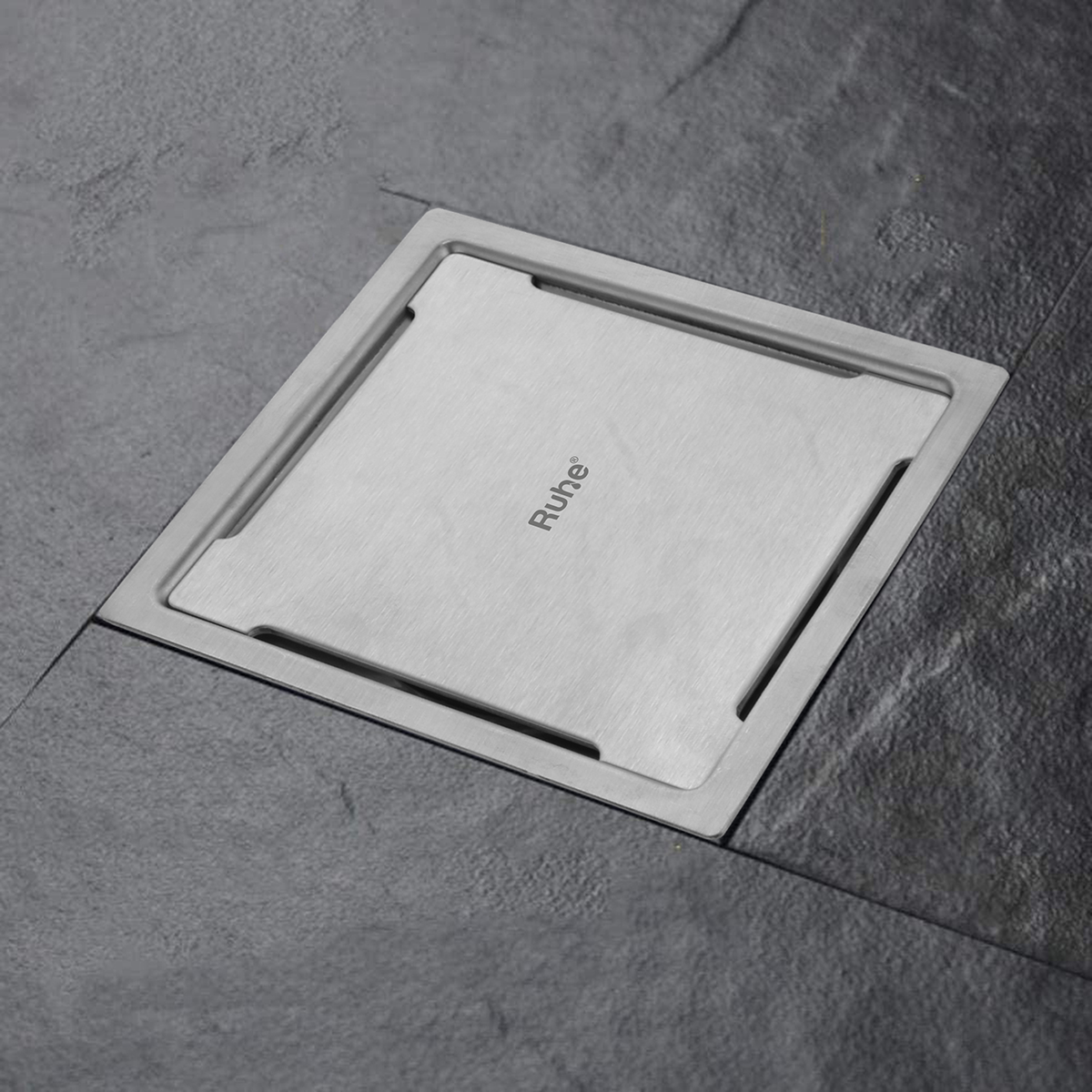 Mercury Square Premium Floor Drain (6 x 6 Inches) - by Ruhe®