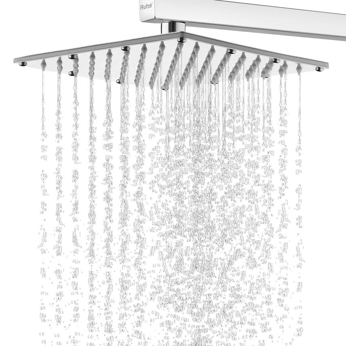 Rain Joy 304-Grade Overhead Shower (4 x 4 Inches) installed