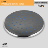 Atom Overhead Shower (6 Inches) package content