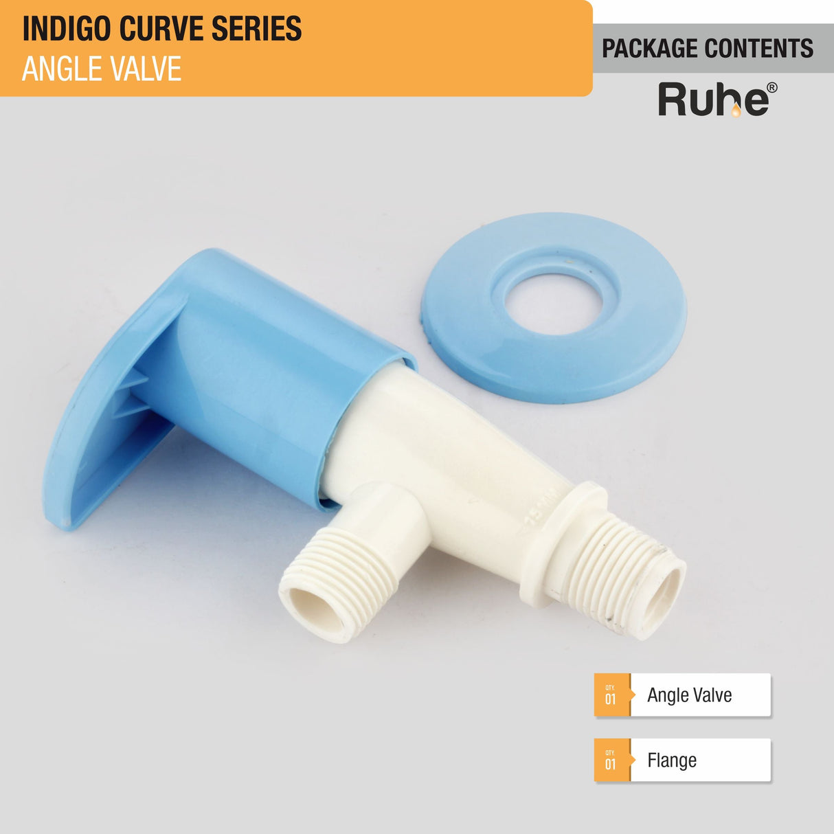 Indigo Curve Angle Valve PTMT Faucet - by Ruhe®