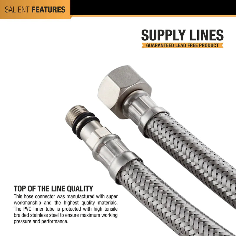 Faucet Connector Mixer Connection Pipes (2 Pcs)