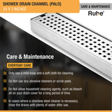 Palo Shower Drain Channel (24 x 3 Inches) with Cockroach Trap (304 Grade) care and maintenance