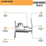 Clarion Angle Valve Brass Faucet features