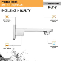 Pristine BathTub Plain Spout Brass Faucet features