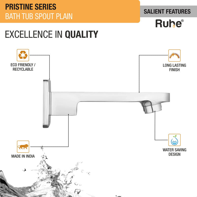 Pristine Plain Bathtub Tap (Only Spout)