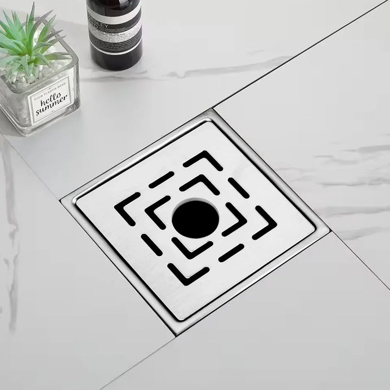 Jupiter Square Premium Floor Drain (5 x 5 Inches) with Hole - by Ruhe