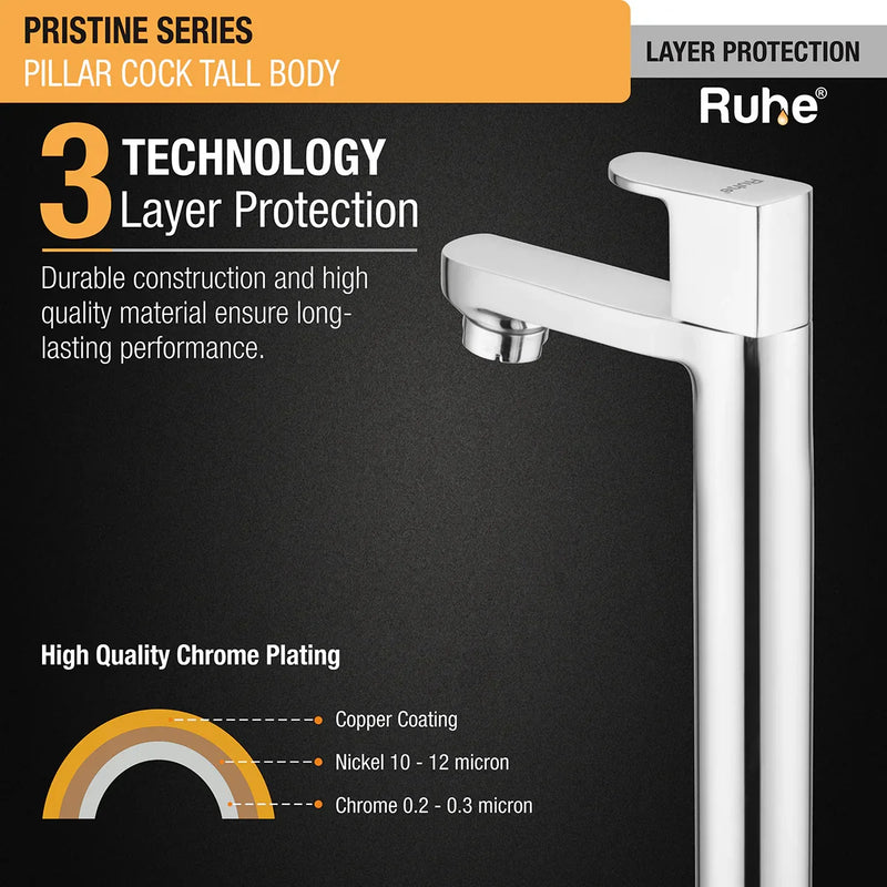 Pristine Tall Body Wash Basin Pillar Tap