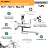 Rica Telephonic Wall Mixer Brass Faucet (with Crutch) - by Ruhe®