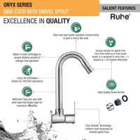 Onyx Sink Tap With Swivel Spout Faucet features