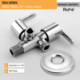 Rica Two Way Angle Valve Brass Faucet (Double Handle) - by Ruhe®