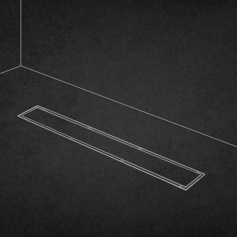 Tile Insert Shower Drain Channel (48 x 5 Inches) YELLOW GOLD PVD Coated - by Ruhe