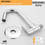 Onyx Sink Tap With Swivel Spout Faucet package content