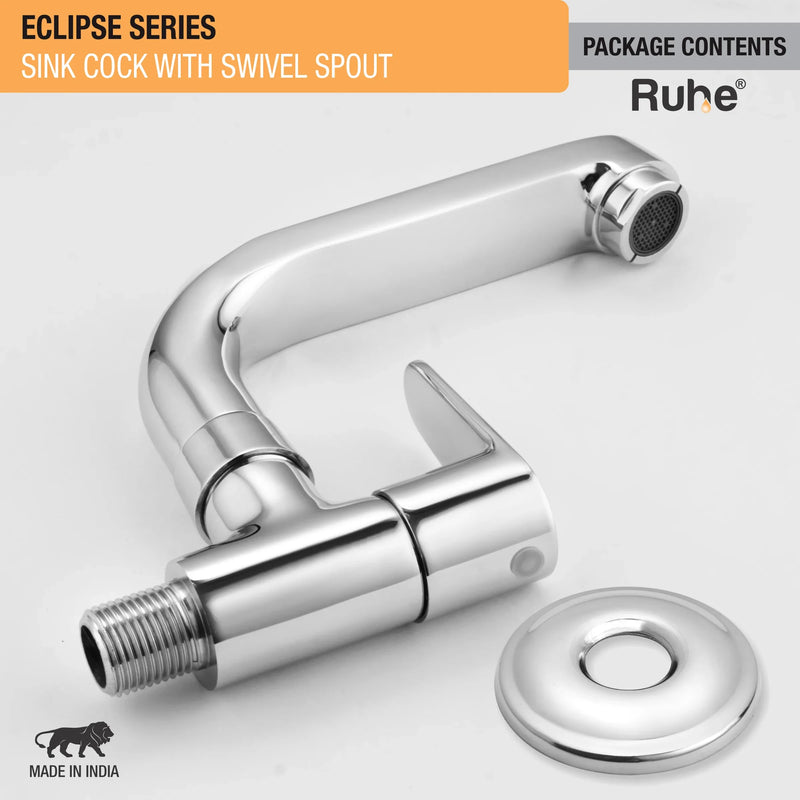 Eclipse Wall Mount Kitchen Sink Tap with Swivel Spout