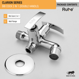 Clarion Two Way Bib Tap Brass Faucet (Double Handle) package content