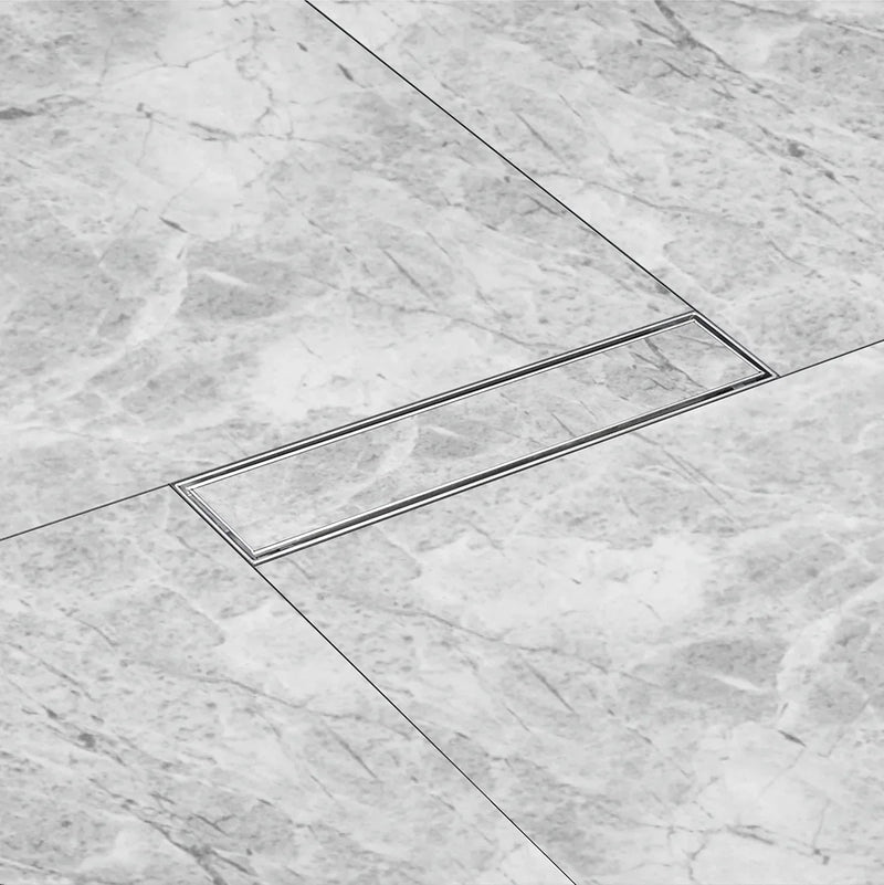 Marble-Insert Shower Drain Channel (3 Inches)