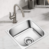 Square Single Bowl Kitchen Sink (15 x 12 x 6 inches) installed