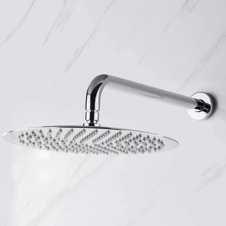 Round Full Bend Shower Arm (9 Inches) with Flange installation