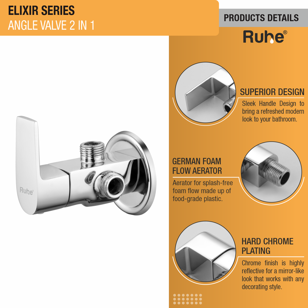 Elixir Two Way Angle Valve - by Ruhe®