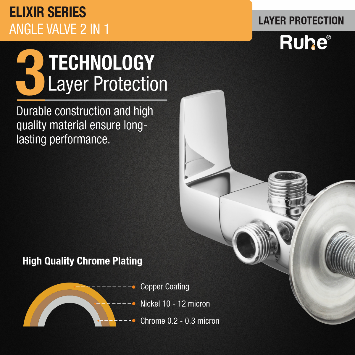 Elixir Two Way Angle Valve - by Ruhe®