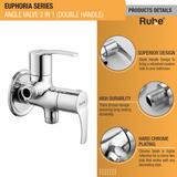 Euphoria Two Way Angle Valve Brass Faucet (Double Handle) product details