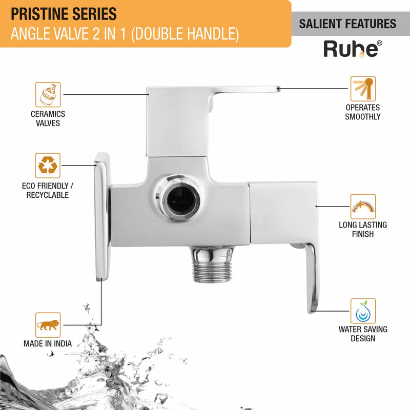 Pristine Two Way Angle Valve (Double Handle)