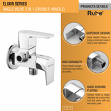 Elixir Two Way Angle Valve Brass Faucet (Double Handle) product details
