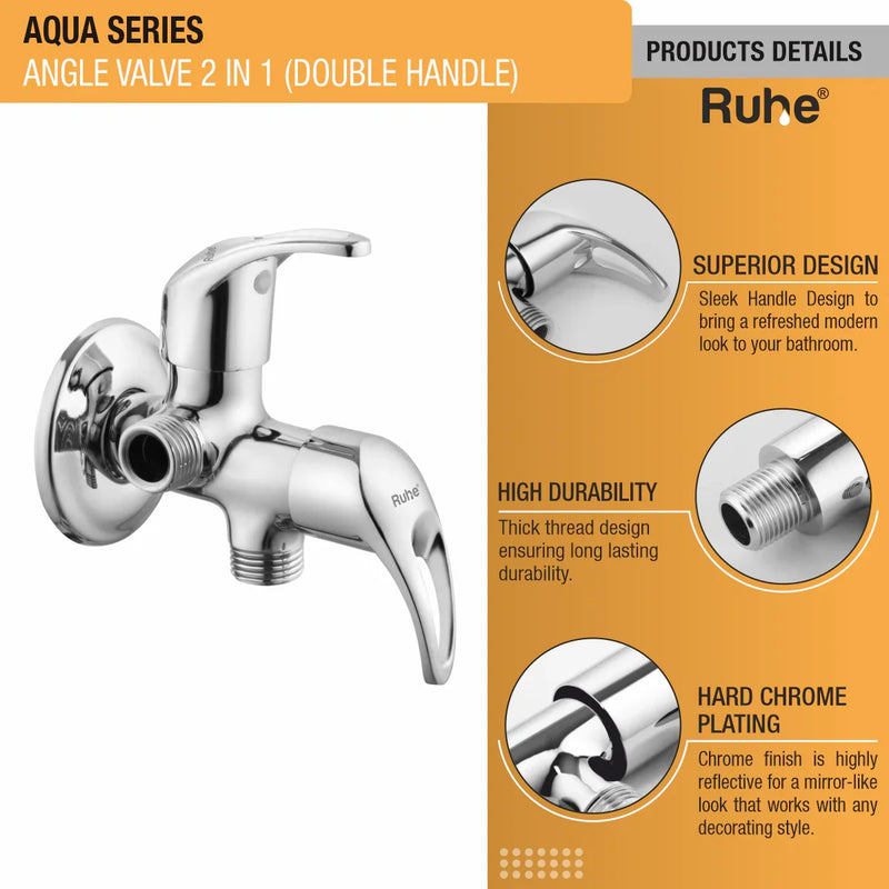 Aqua Two Way Angle Valve (Double Handle)