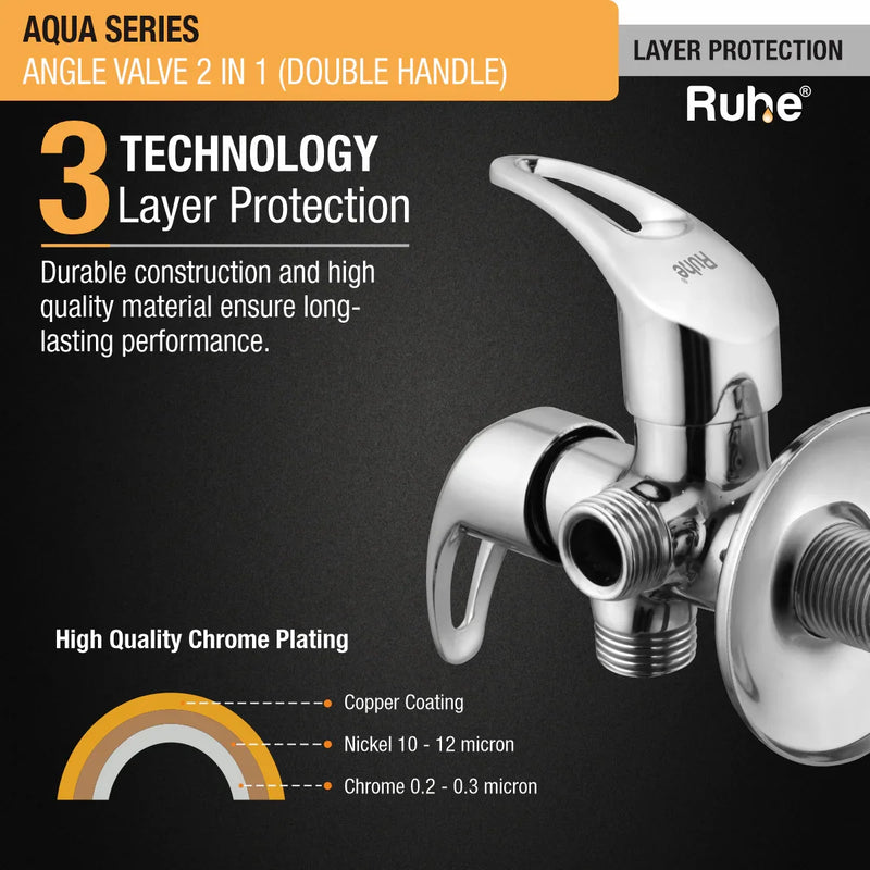 Aqua Two Way Angle Valve (Double Handle)