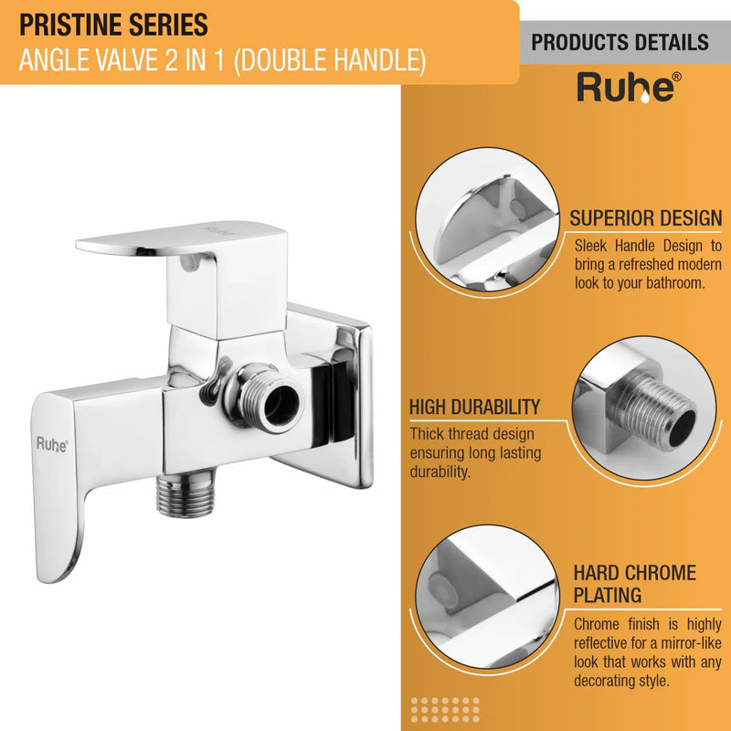 Pristine Two Way Angle Valve (Double Handle)