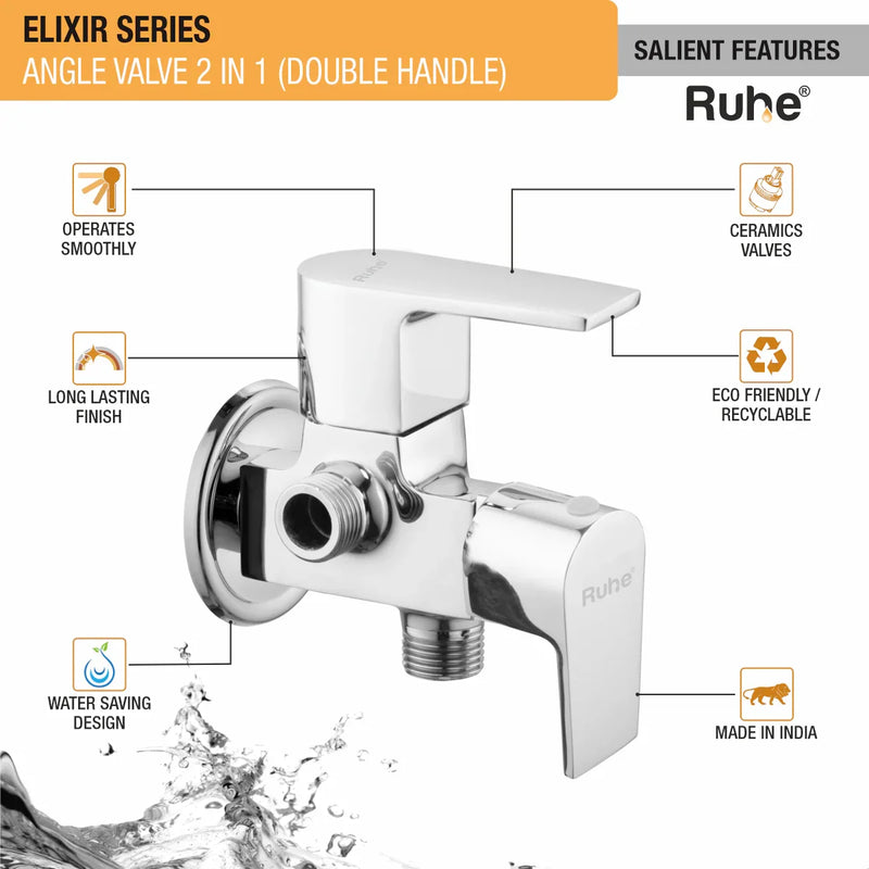 Elixir Two Way Angle Valve (Double Handle)