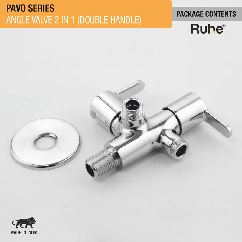Pavo Two Way Angle Valve (Double Handle)