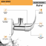 Aqua Angle Valve Brass Faucet features