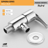 Euphoria Angle Valve Brass Faucet package content