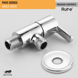 Pavo Angle Valve Brass Faucet package content