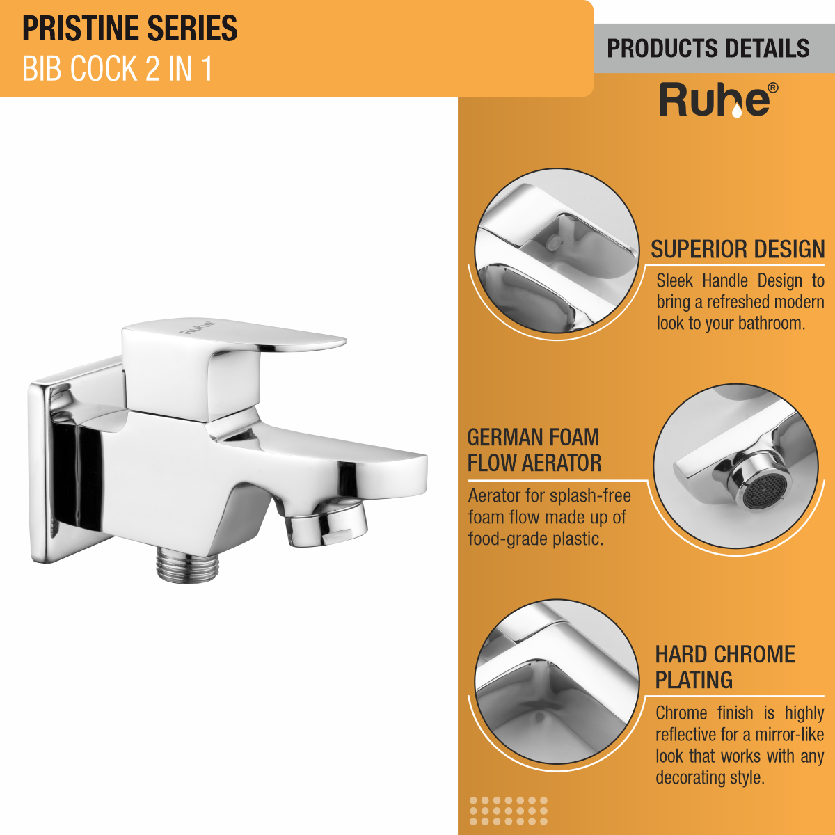 Pristine Two Way Bib Tap Faucet product details