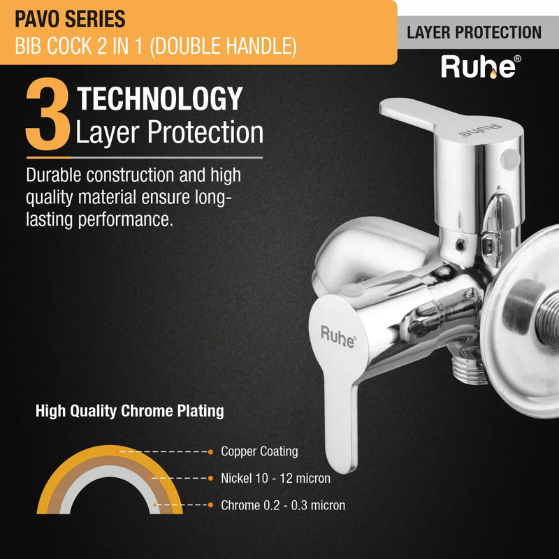 Pavo Two Way Bib Tap (Double Handle)