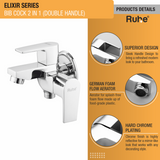 Elixir Two Way Bib Tap Brass Faucet (Double Handle) product details