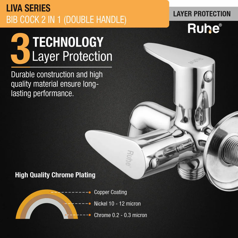 Liva Two Way Bib Tap (Double Handle)
