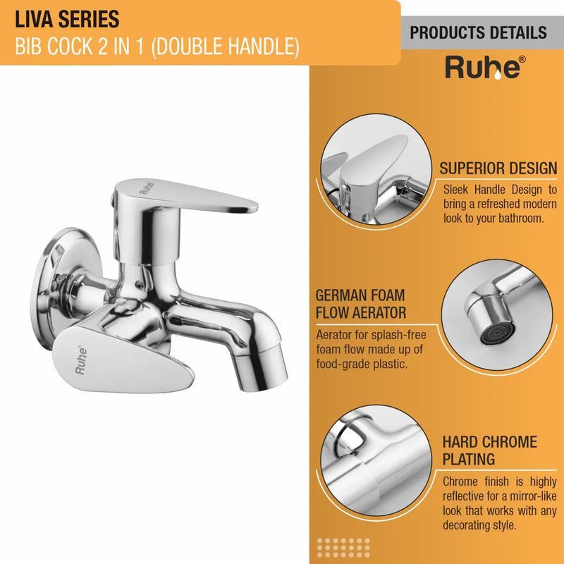 Liva Two Way Bib Tap (Double Handle)