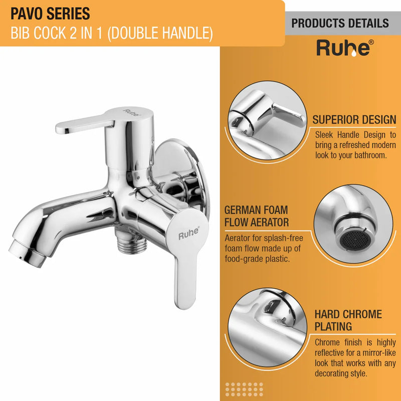 Pavo Two Way Bib Tap (Double Handle)