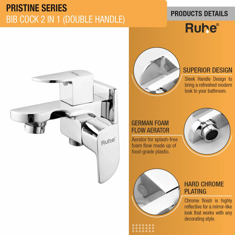 Pristine Two Way Bib Tap (Double Handle)