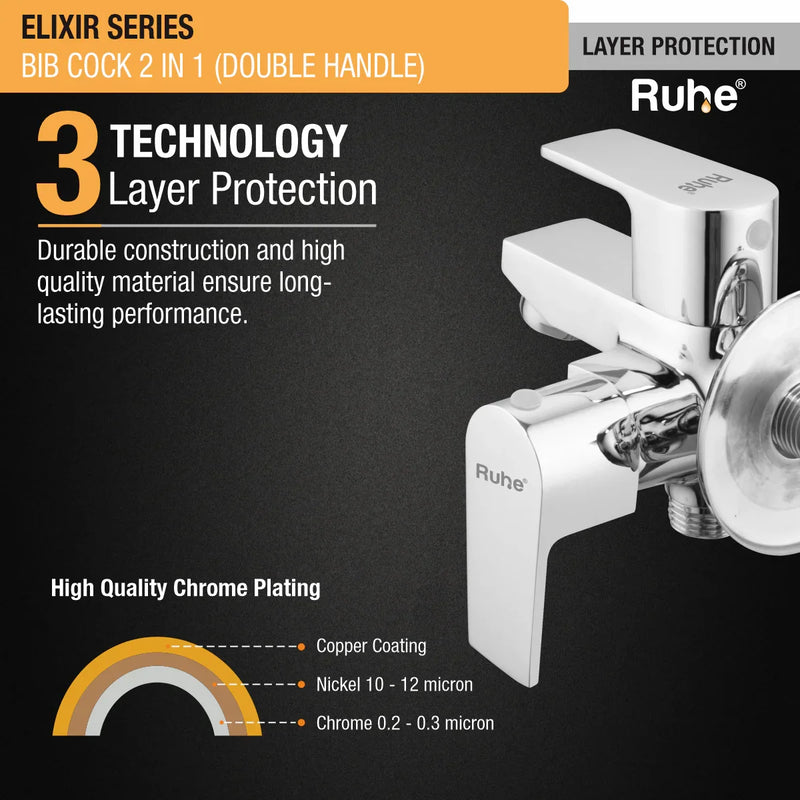Elixir Two Way Bib Tap (Double Handle)