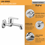 Liva Bib Tap Long Body Brass Faucet product details