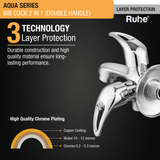 Aqua Two Way Bib Tap Brass Faucet (Double Handle) 3 layer protection