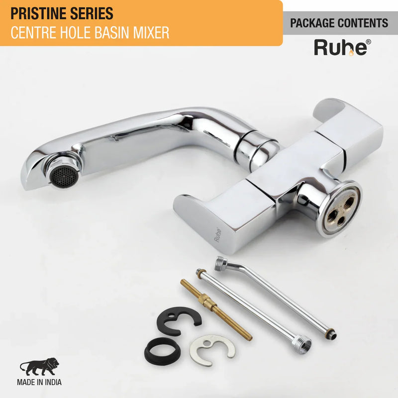 Pristine Deck Mount Wash Basin Mixer Tap with Swivel Spout