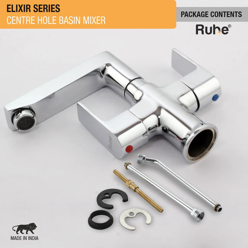 Elixir Deck Mount Wash Basin Mixer Tap with Swivel Spout