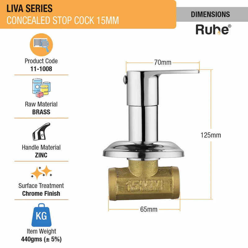 Liva Concealed Stop Valve