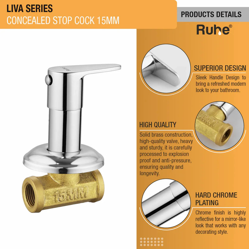 Liva Concealed Stop Valve