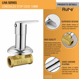 Liva Concealed Stop Valve Brass Faucet (15mm) product details